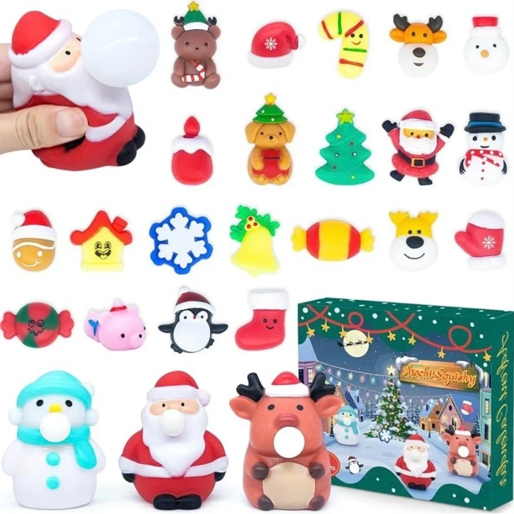 NEW - Advent Calendar 2025 Mochi Squishy - 24 Days of Christmas Countdown Calend